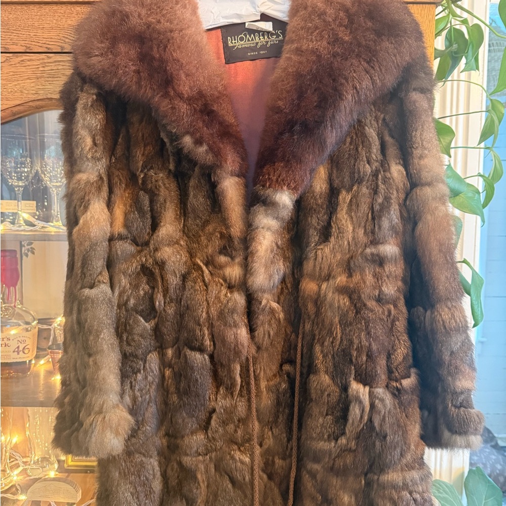 Vintage patchwork fur coat - image 1